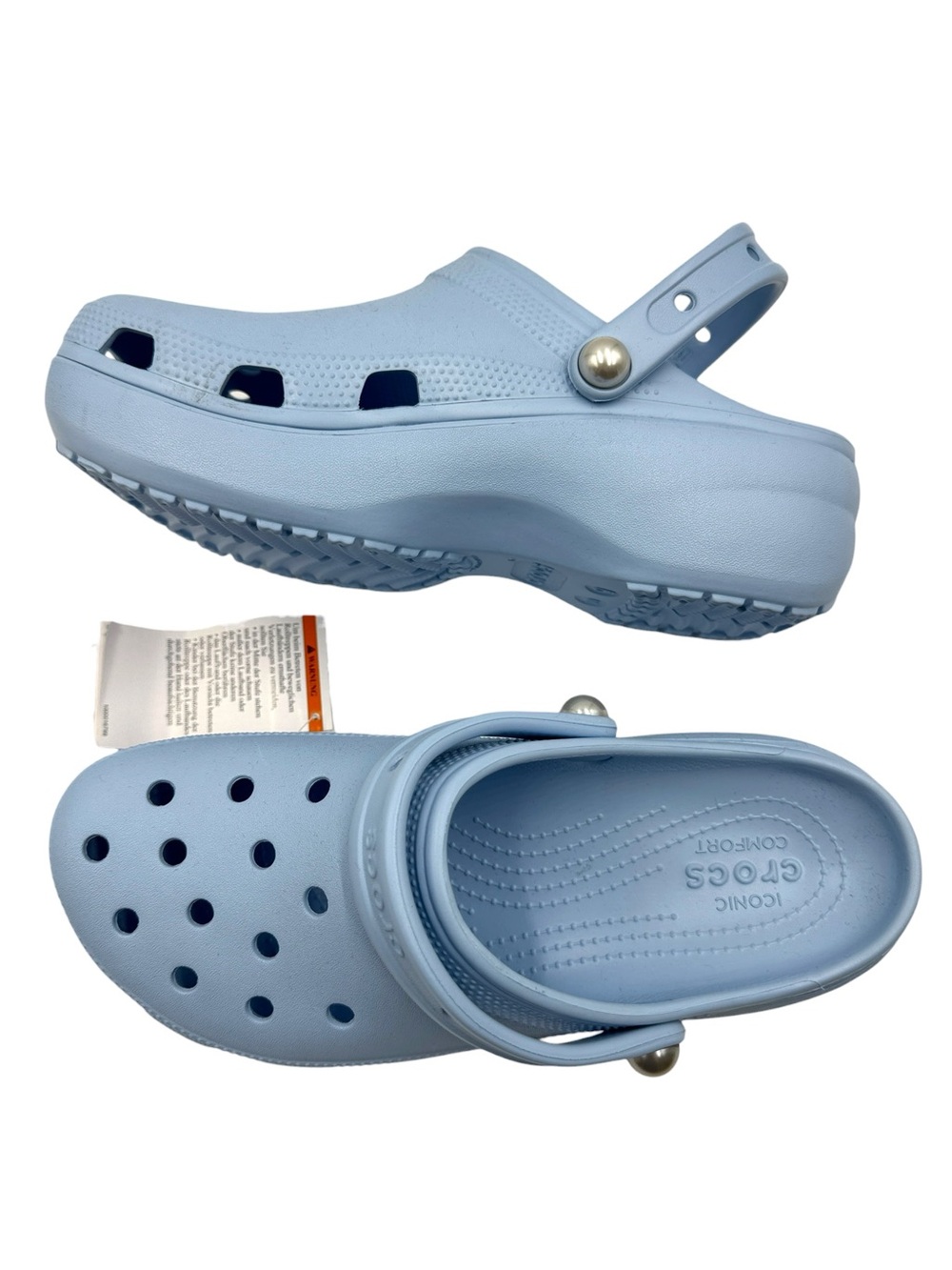NWT Crocs Classic Platform Pearl Clogs Women’s Size 9 - Picture 8 of 16